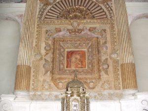 Altare Privilegiato, affresco della Madonna della Grottella