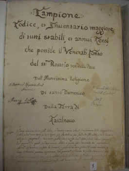 Un documento ritrovato: il “Campione” del convento del SS. Rosario di Manduria (1697)