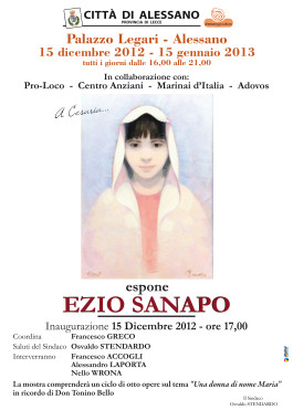 In mostra i dipinti di Ezio Sanapo