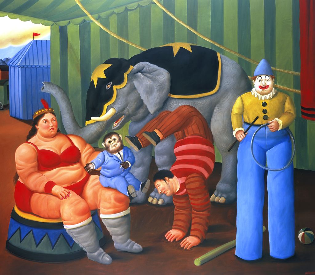 Botero, Gente del circo con elefante (2007)