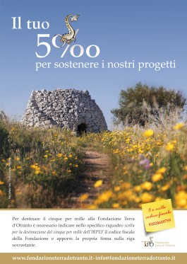 Il tuo 5 per mille per la Fondazione Terra d’Otranto