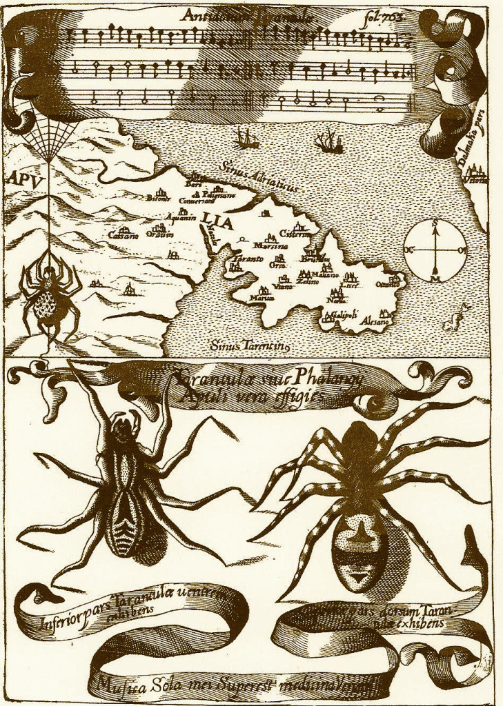 Antidotum Tarantulae. Dal Magnes sive de magnetica arte (1644) del P. Atanasio Kircher