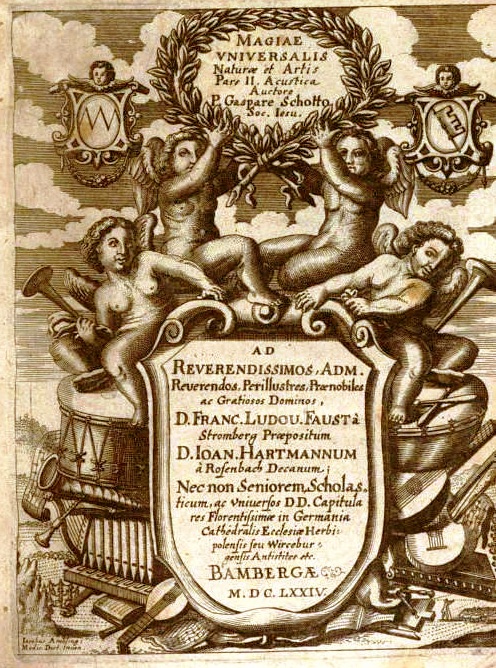 Frontespizio della Magia Universalis (1674)    del p. Gaspare Schotto