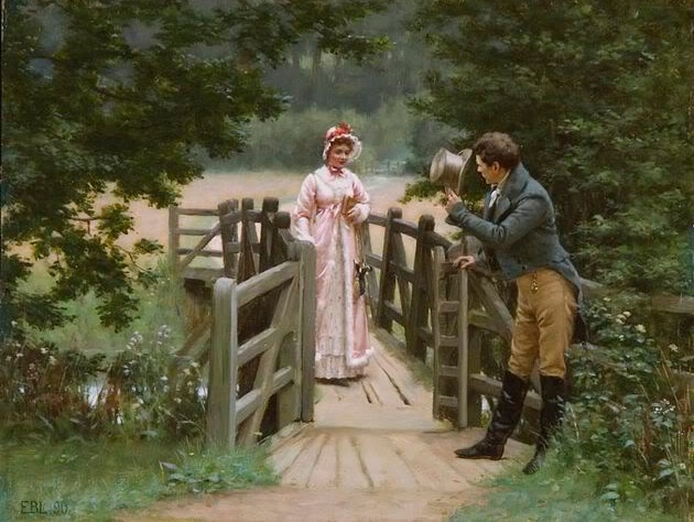 Il corteggiatore galante, di Edmund Blair Leighton (1853-1922); immagine tratta da http://s663.photobucket.com/user/GeorgianaGarden/media/Immagini/Dipinti%20-%20analisi/255425B15D.jpg.html 