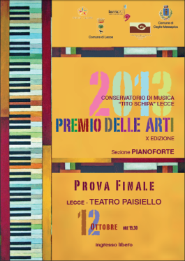 Lecce. Premio Nazionale delle Arti per la sezione pianoforte