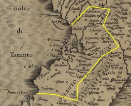 La toponomastica della provincia di Taranto in una carta del 1589