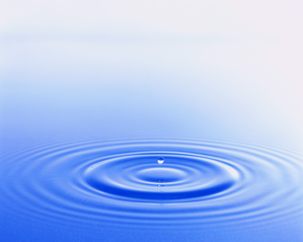 Drop of Water Creating Ripples