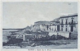 Nardò, S. Maria al Bagno: via Emanuele Filiberto ieri e oggi.