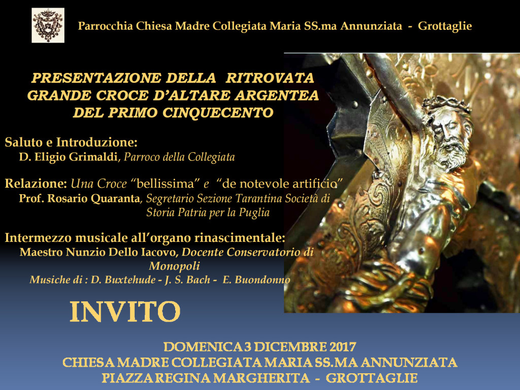 INVITO presentazione grande croce del primo Cinquecento Chiesa Madre Grottaglie.ppt