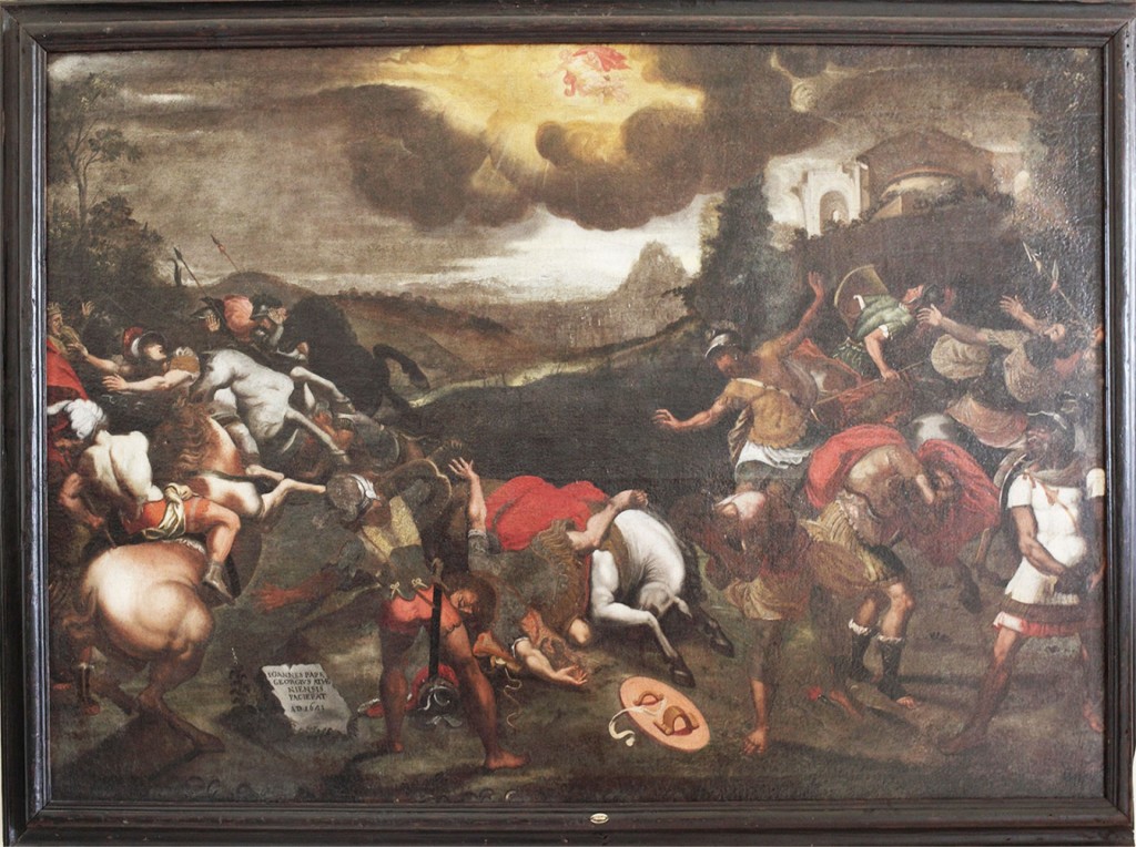 Giovanni Papagiorgio, La conversione di Saul, 1641, Latiano, Palazzo Imperiali