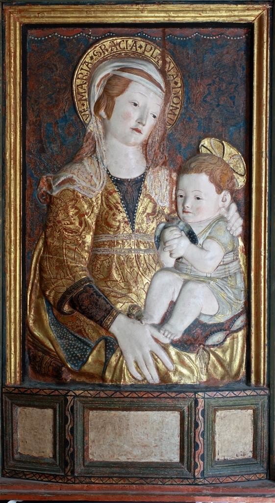 Antonio Rossellino, Madonna col Bambino, cartapesta, Massa Fermana (FM), Museo Civico.