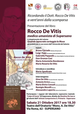 Rocco De Vitis a vent’anni dalla scomparsa