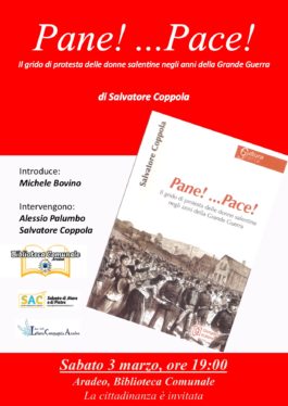 Libri| Pane! …Pace!…Il grido di protesta delle donne salentine negli anni della grande guerra