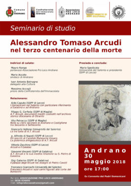 Alessandro Tommaso Arcudi nel terzo centenario della morte