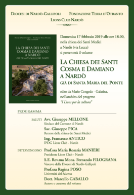 Libri| La chiesa dei SS. Medici Cosma e Damiano a Nardò