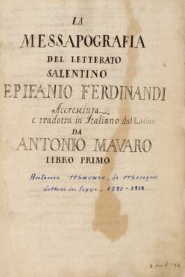 Mesagne : Epifanio Ferdinando e un’occasione mancata